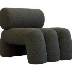 Foku Loungefåtölj Bouclé, Deep Taupe