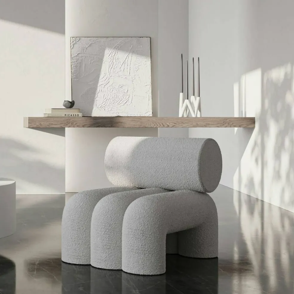 Foku Loungefåtölj, Off-white