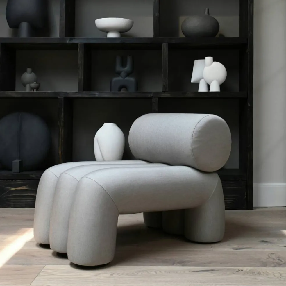 Foku Loungefåtölj, Taupe