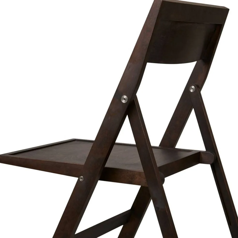 Folding Flat Stol, Mörkbrun
