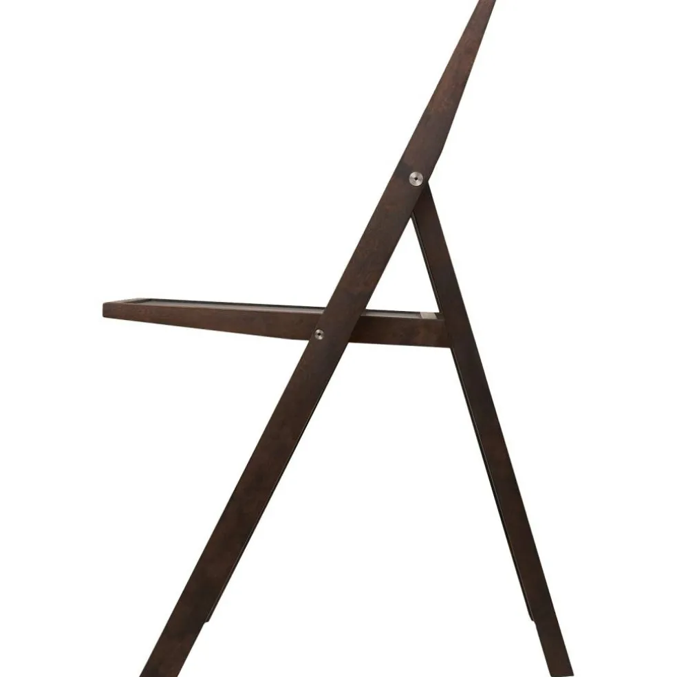 Folding Flat Stol, Mörkbrun