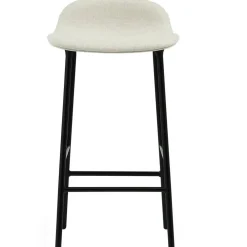 Form Barstol 65 cm, Vit / Svart Ek