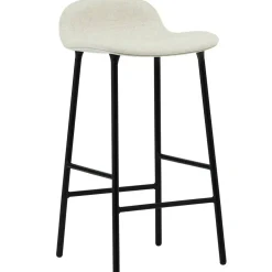 Form Barstol 65 cm, Vit / Svart Ek