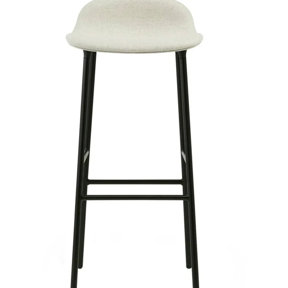 Form Barstol 75 cm, Vit / Svart Ek