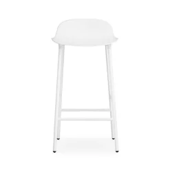 Form Barstol Stålben, 65 cm, Vit