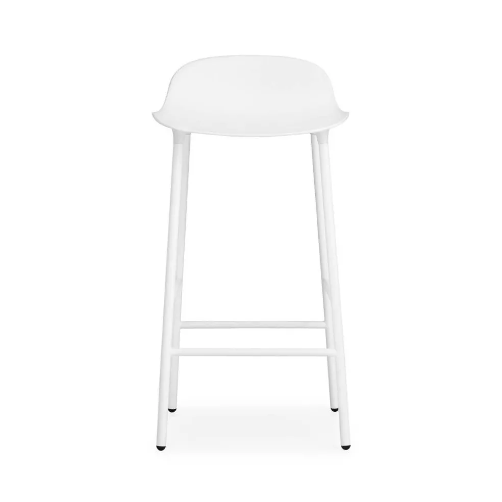 Form Barstol Stålben, 65 cm, Vit