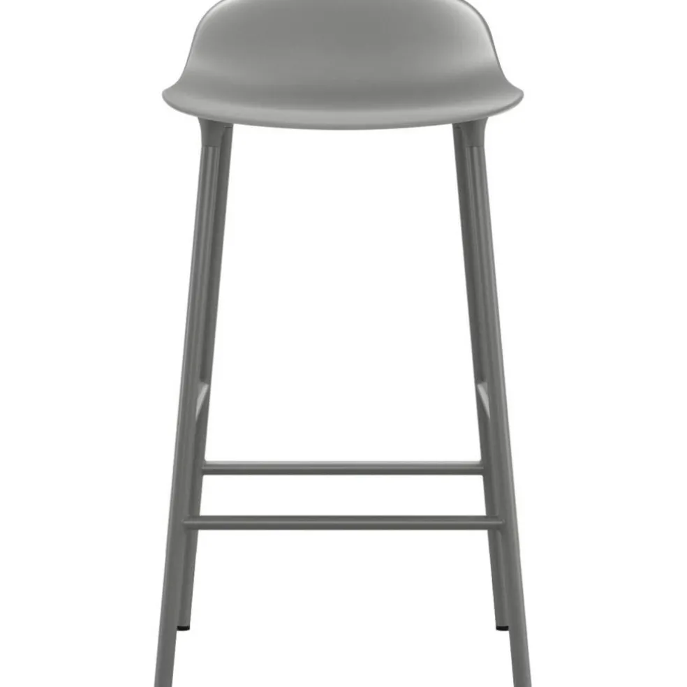 Form Barstol Stålben, 65cm, Grå