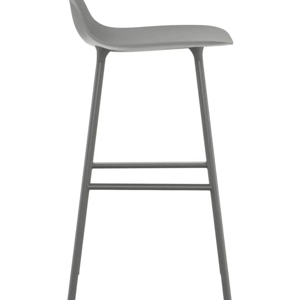 Form Barstol Stålben, 65cm, Grå