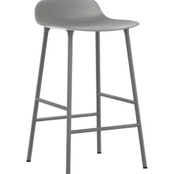 Form Barstol Stålben, 65cm, Grå