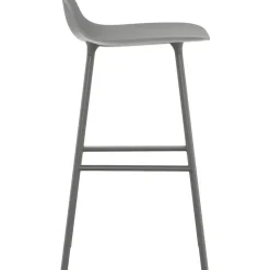 Form Barstol Stålben, 75cm, Grå