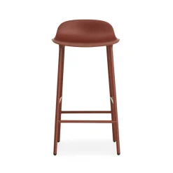 Form Barstol Stålben, 65cm, Röd