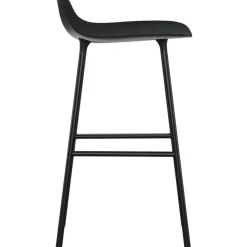 Form Barstol Stålben, 65cm, Svart
