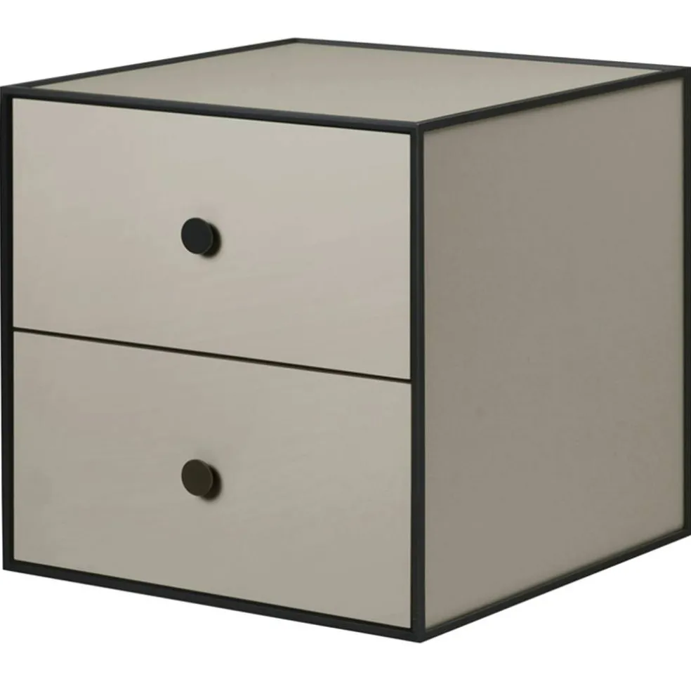 Frame 35 Sängbord Med 2 Lådor, Sand