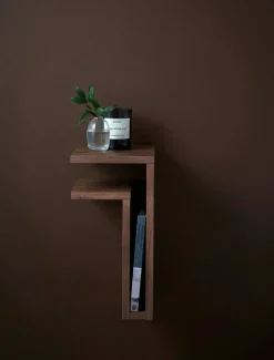 F-Shelf Vägghylla Vänster, Valnöt