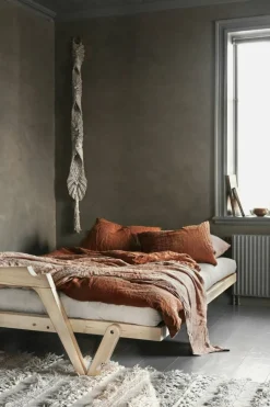 Grab Bäddsoffa Med Madrass, Klarlackad / Beige