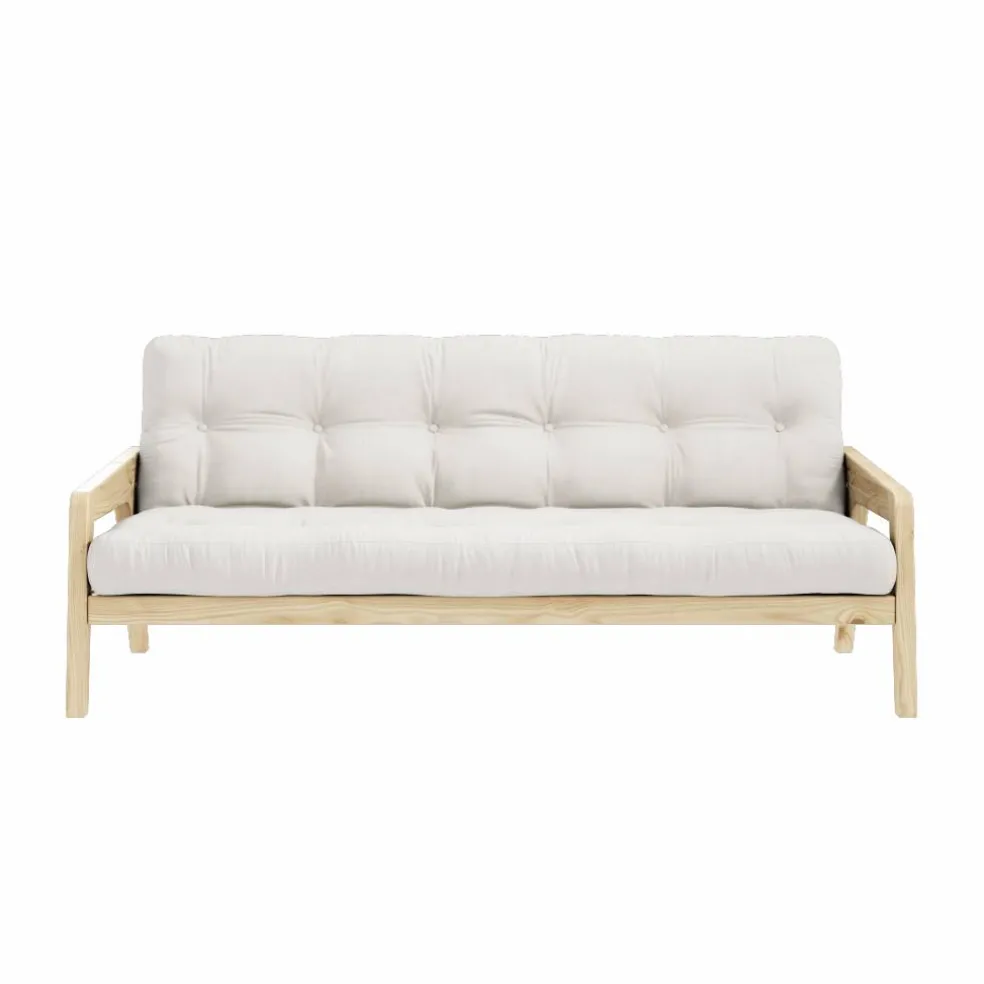 Grab Bäddsoffa Med Madrass, Klarlackad / Natural