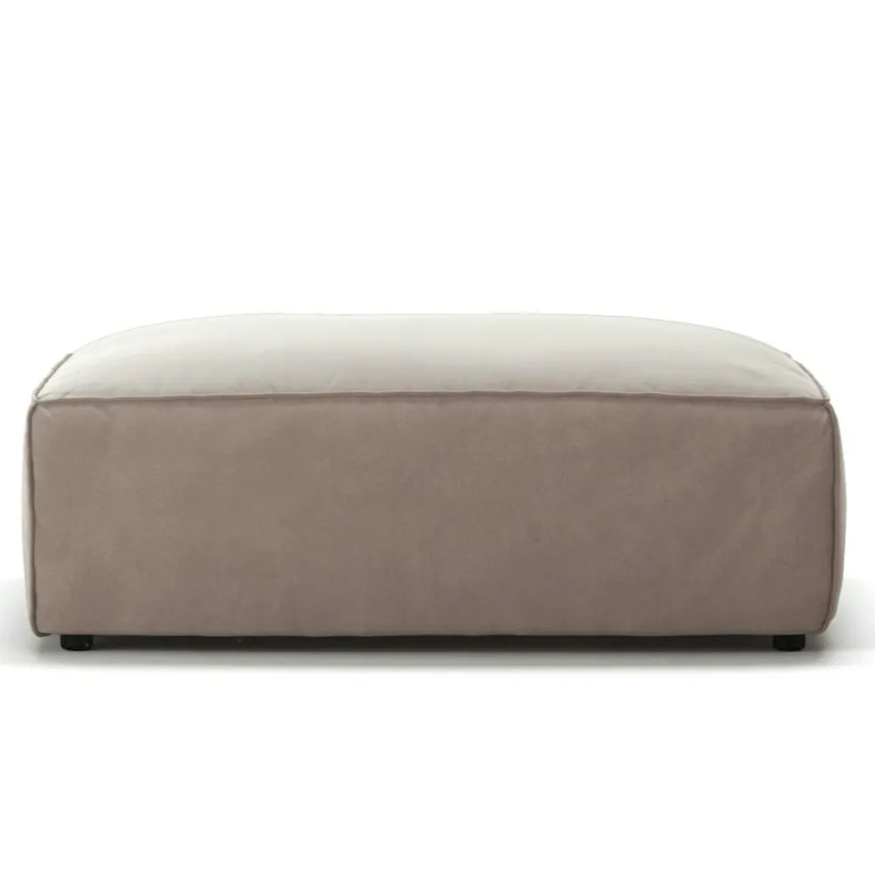 Grand Fotpall Sammet, Dusk Beige