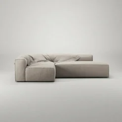 Grand Loungesoffa 3-Sits öppet avslut Höger Minetyg, Sandshell Beige