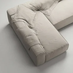 Grand Loungesoffa 3-Sits öppet avslut Höger Minetyg, Sandshell Beige