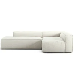 Grand Loungesoffa 3-Sits öppet avslut Vänster Bouclétyg, Steam White
