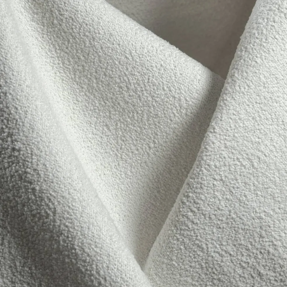 Grand Loungesoffa 3-Sits öppet avslut Höger Bouclétyg, Steam White