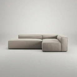 Grand Loungesoffa 3-Sits öppet avslut Vänster Minetyg, Sandshell Beige