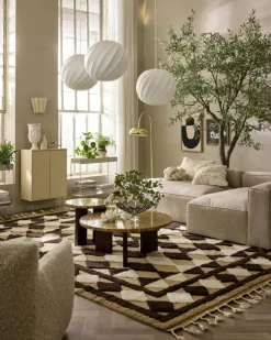 Grand Loungesoffa 3-Sits öppet avslut Vänster Minetyg, Sandshell Beige