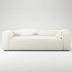 Grand 2-Sitssoffa Bouclétyg, Steam White