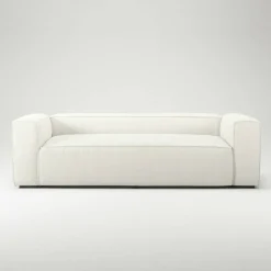 Grand 2-Sitssoffa Bouclétyg, Steam White
