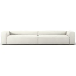 Grand 6-Sitssoffa Bouclétyg, Steam White