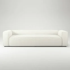 Grand 3-Sitssoffa Bouclétyg, Steam White