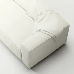 Grand 3-Sitssoffa Bouclétyg, Steam White