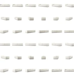 Grand 4-Sitssoffa Bouclétyg, Steam White