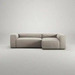 Grand 3-Sitssoffa Divan Höger Minetyg, Sandshell Beige