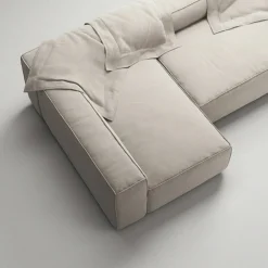 Grand 4-Sitssoffa Divan Vänster Minetyg, Sandshell Beige