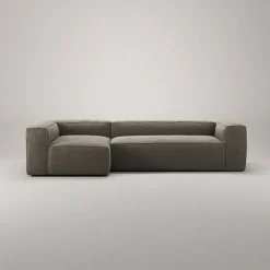 Grand 4-Sitssoffa Divan Vänster Pradotyg, Mole Brown