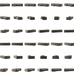Grand 4-Sitssoffa Divan Vänster Pradotyg, Mole Brown