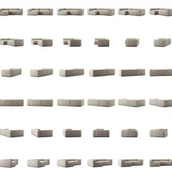 Grand 3-Sitssoffa Divan Vänster Minetyg, Sandshell Beige