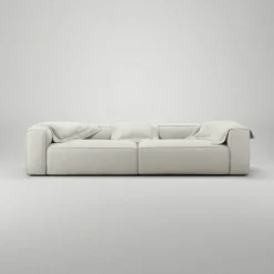 Grand 4-Sitssoffa Minetyg, Moon White