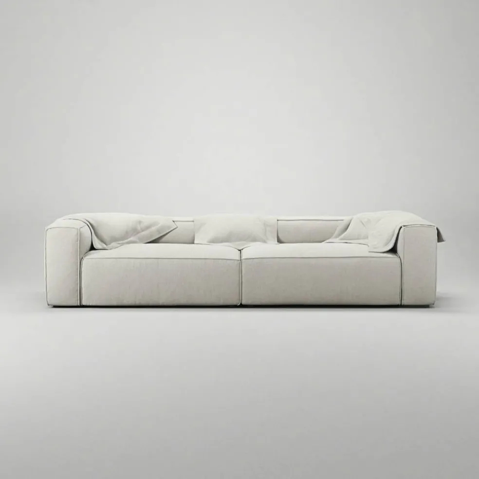Grand 4-Sitssoffa Minetyg, Moon White