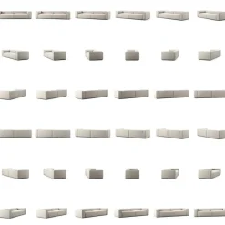 Grand 4-Sitssoffa Minetyg, Moon White
