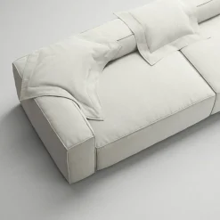 Grand 4-Sitssoffa Minetyg, Moon White