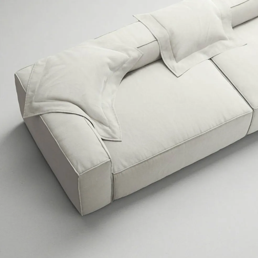 Grand 4-Sitssoffa Minetyg, Moon White