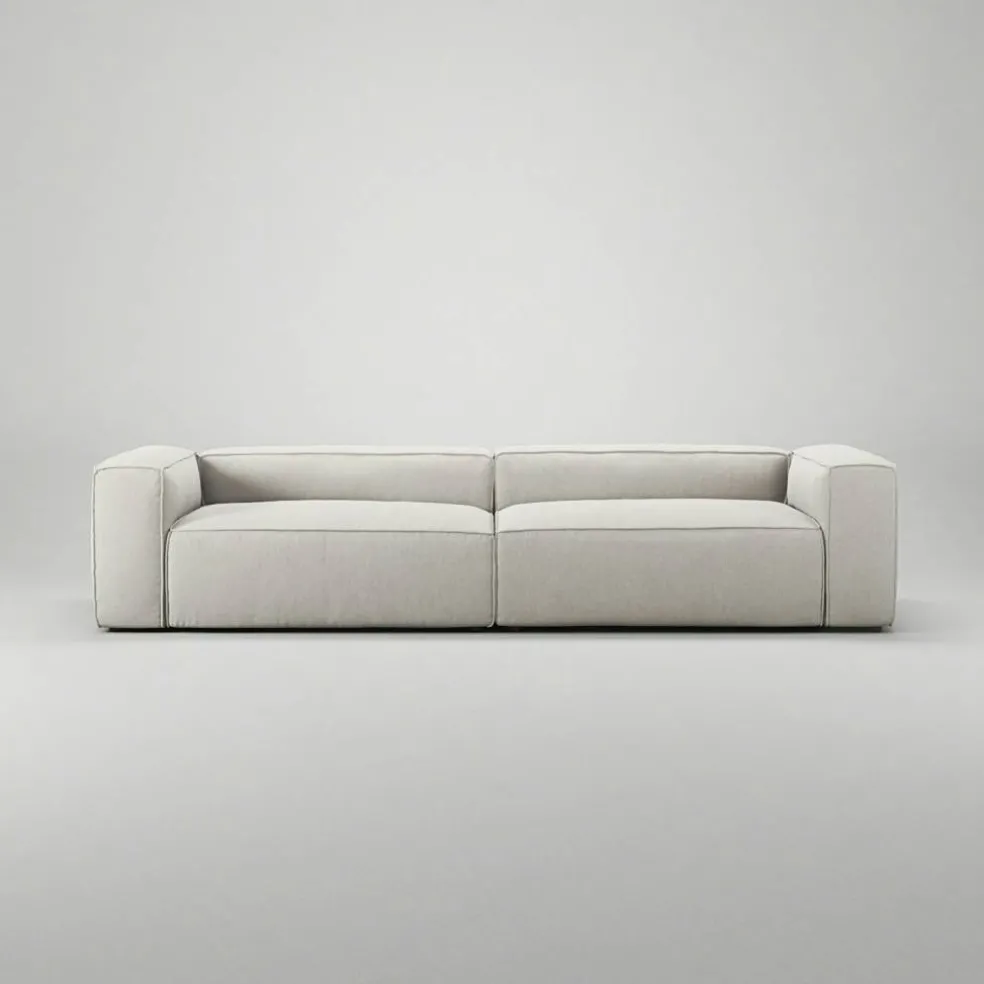 Grand 4-Sitssoffa Minetyg, Moon White