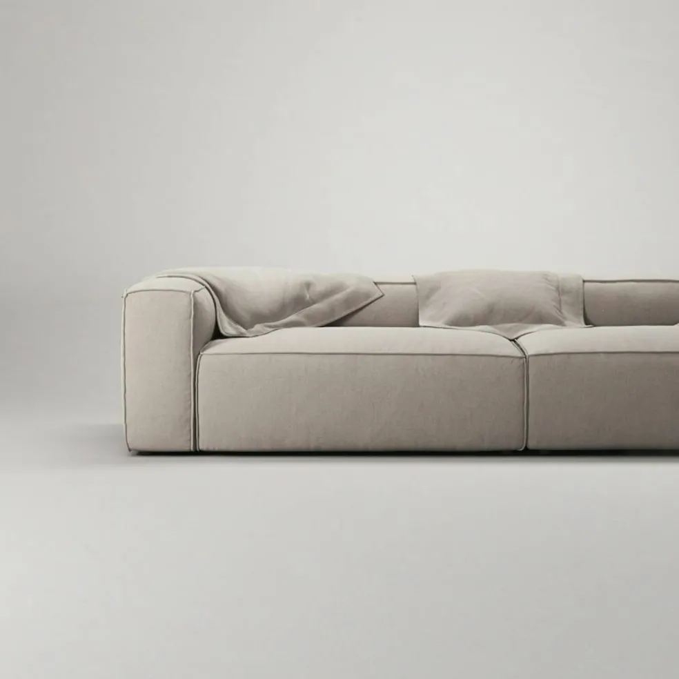 Grand 4-Sitssoffa Minetyg, Sandshell Beige