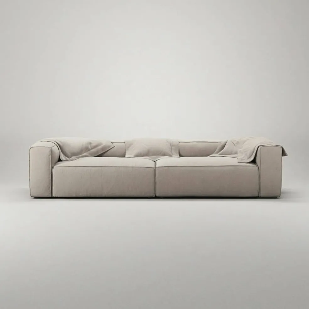 Grand 4-Sitssoffa Minetyg, Sandshell Beige