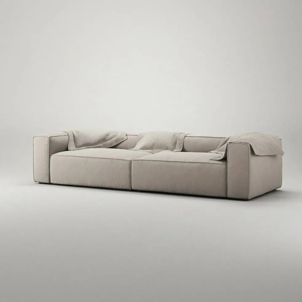 Grand 4-Sitssoffa Minetyg, Sandshell Beige