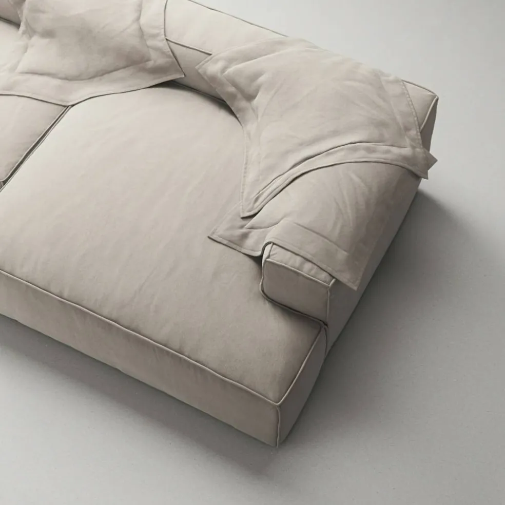 Grand 2,5-Sitssoffa öppet avslut Vänster Minetyg, Sandshell Beige