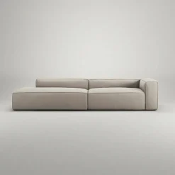 Grand 3-Sitssoffa öppet avslut Vänster Minetyg, Sandshell Beige