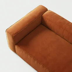 Grand 2-Sitssoffa Sammet, Copper Glow